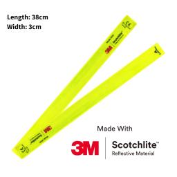 Salzmann Envoltório de tapa reflexivo de alta visibilidade – braçadeira de segurança para corrida noturna, ciclismo, caminhada – feito com Scotchlite 3M - Image 4