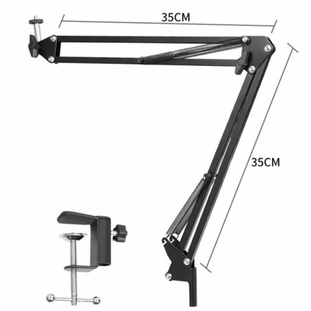 Tripé Flexível com Braço Articulado para Celular e Câmera - Suporte de Mesa Dobrável