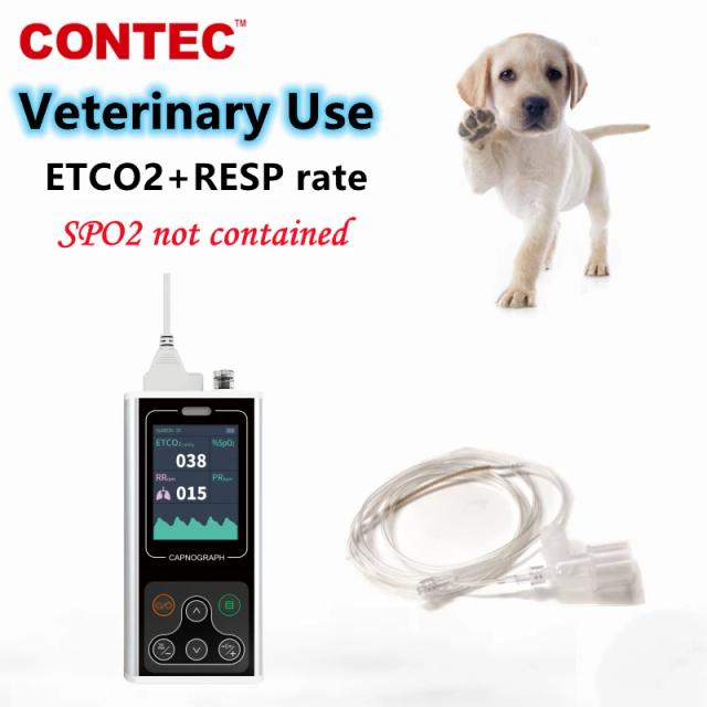 CONTEC CA10S Capnograph ETCO2 + PR + Resp Adulto Criança Humano Veterinário