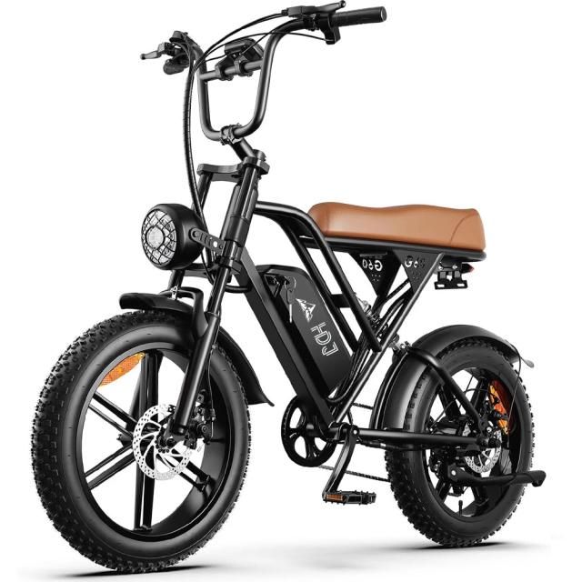 Bicicleta Elétrica HDJ G60 1000W 48V 15AH 32KM/H Bicicleta Elétrica para Cidade e Montanha E-Bike Alcance Máximo 50km Bicicleta Elétrica para Adultos com Pneus de 20"
