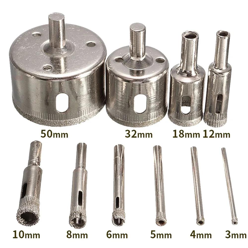STONEGO-Conjunto de brocas com revestimento diamantado, serra furada, telha, mármore, vidro, cerâmica, 3mm-50mm, 10 peças - Image 1
