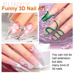 Twoing 15g transparente e branco antiaderente gel de extensão de mão 3d moldar escultura arte do prego gel duro sólido para unhas falsas - Image 5