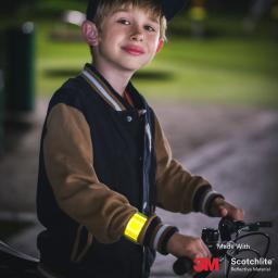 Salzmann Envoltório de tapa reflexivo de alta visibilidade – braçadeira de segurança para corrida noturna, ciclismo, caminhada – feito com Scotchlite 3M - Image 3