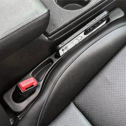 2 pçs assento de carro gap filler assento fenda caixa armazenamento saco entre assentos console organizador decoração interior acessórios automóveis - Image 2