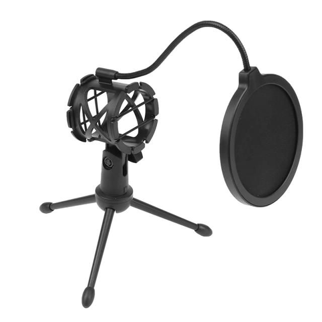 Suporte de Tripé para Microfone de Mesa Altura Ajustável para Gravação e Transmissão Ao Vivo