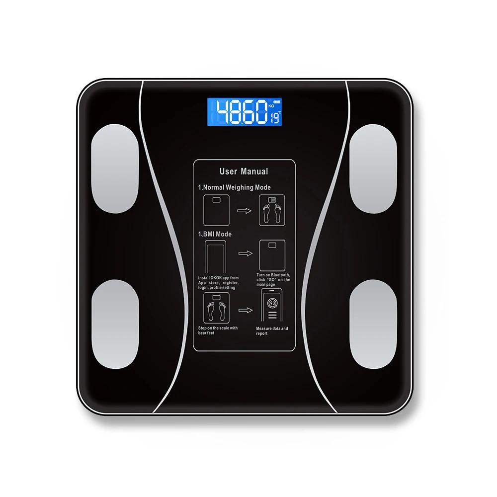 Balança de gordura corporal inteligente, sem fio, digital, para banheiro, analisador de composição corporal com aplicativo de smartphone, compatível com bluetooth - Image 1