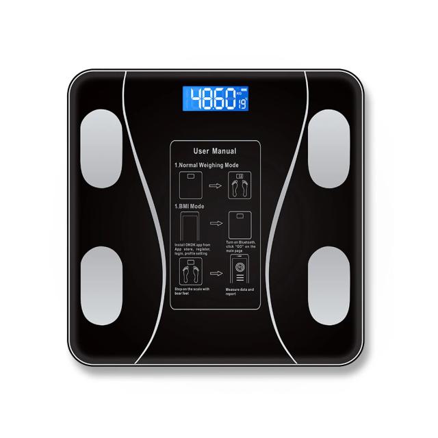 Balança Inteligente de Gordura Corporal Digital Sem Fio com App Bluetooth para Banheiro - Análise Completa de Composição Corporal