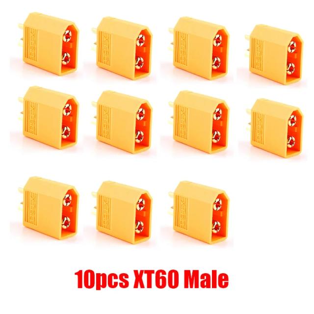 Conectores XT60 Macho Fêmea para Baterias Lipo RC - Kit com 10/20 Peças