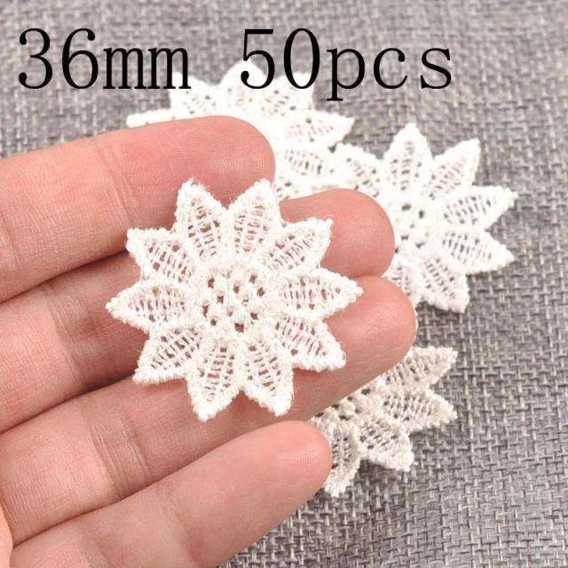 Flor Branca Renda Apliques Guarnição Malha 1 Metro