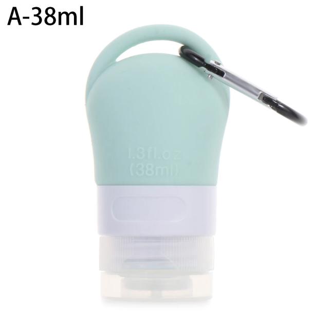 Garrafa de Silicone Portátil 38ml/60ml para Viagem com Chaveiro