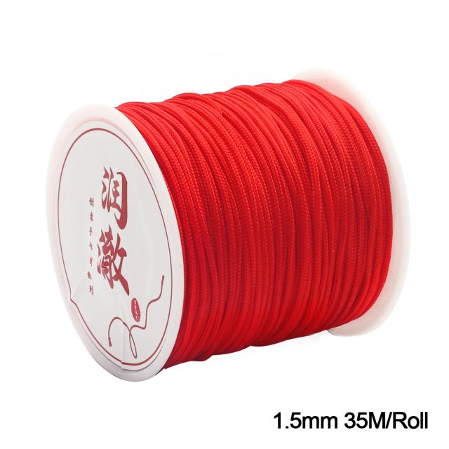 Fio de Nylon Vermelho para Miçangas e Macramê 50m