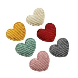 100 pçs/lote 3.5*3cm acolchoado coração apliques para roupas diy chapéu ornamento headwear grampos de cabelo acessórios - Image 5