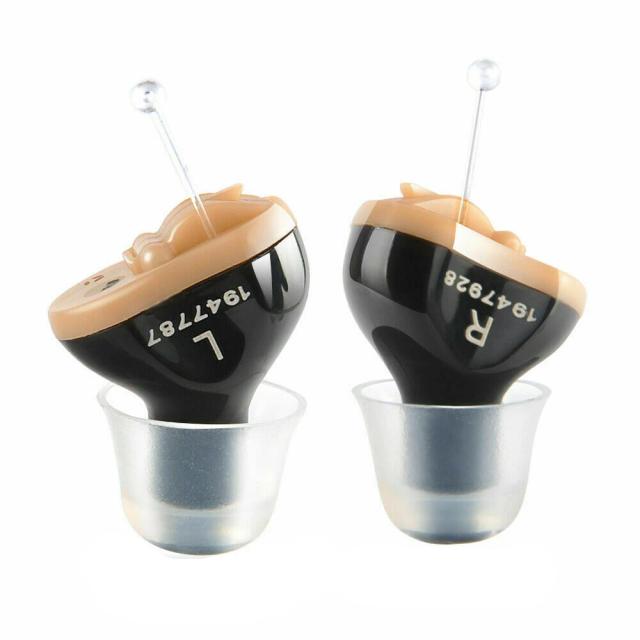 Aparelho Auditivo Micro para Idosos, Aparelhos Auditivos Invisíveis para Surdez, Headset Ajustável Sem Fio com Amplificador de Som