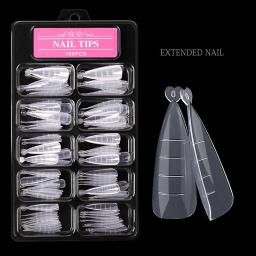 100 unidades/caixa de Formas para Unhas em Gel Poligel Transparente – Ferramentas Profissionais para Manicure Perfeita - Image 2