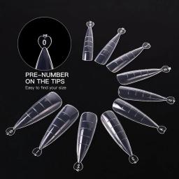 100 unidades/caixa de Formas para Unhas em Gel Poligel Transparente – Ferramentas Profissionais para Manicure Perfeita - Image 5