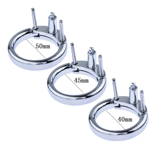 Dispositivo de Castidade Masculino CB6000 Gaiola de Pênis em Metal - Anel de 40/45/50mm