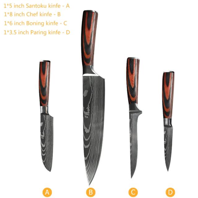 Faca Chef Japonesa Santoku Aço Inox Profissional