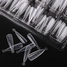 100 unidades/caixa de Formas para Unhas em Gel Poligel Transparente – Ferramentas Profissionais para Manicure Perfeita - Image 3
