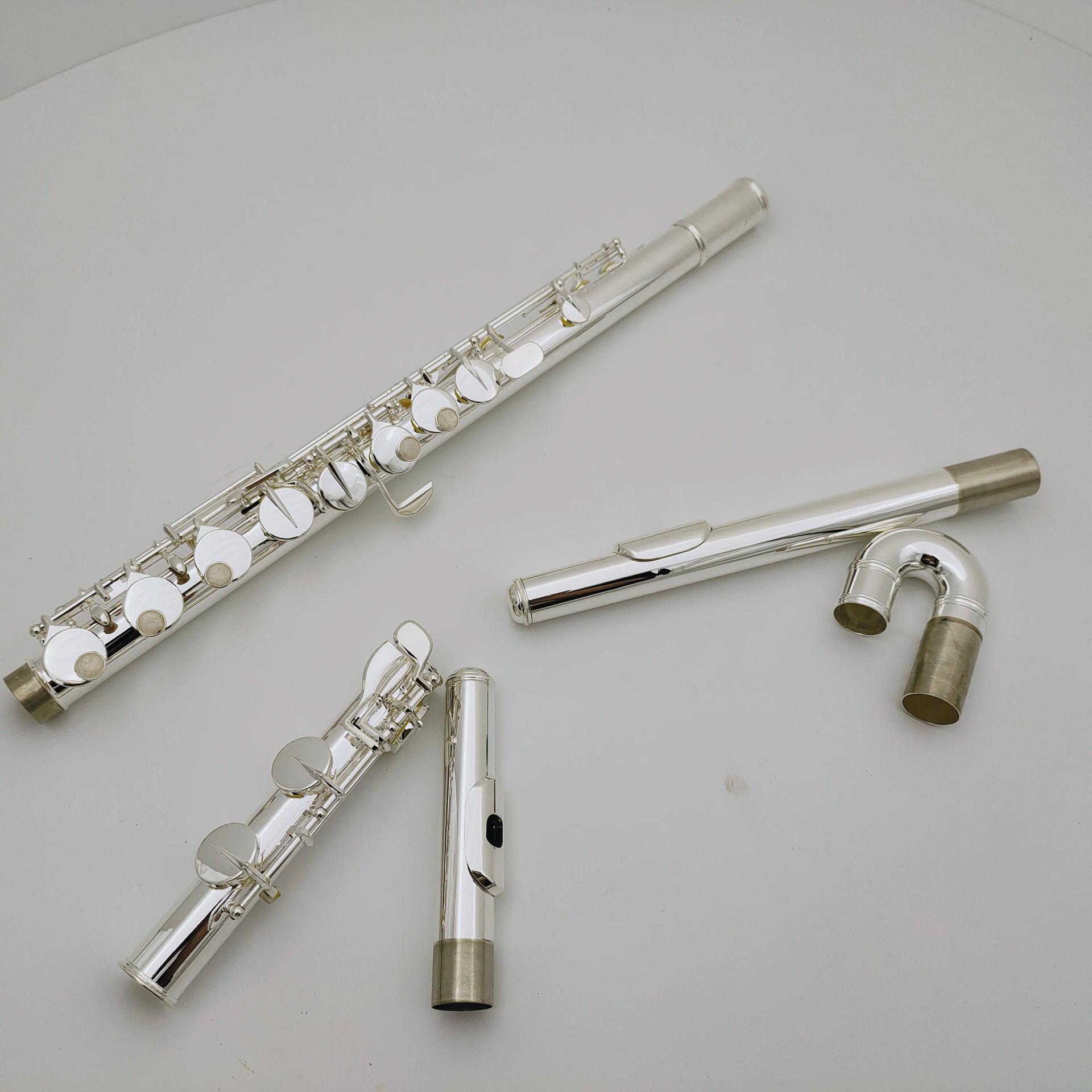 Nova marca muramatsu flauta alto g tune 16 teclas de buraco fechado instrumento musical banhado a tira com estojo - Image 1