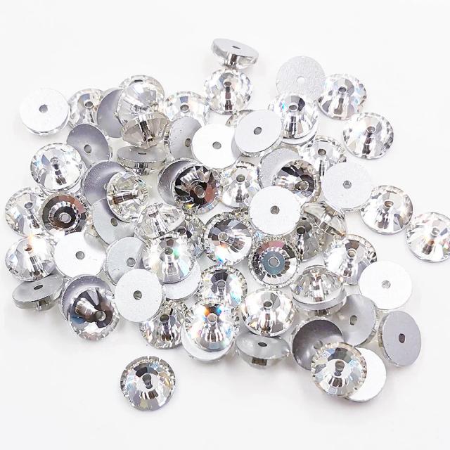 100 pçs 3mm-6mm costurar em strass cristais de parte traseira lisa strass contas pedras costura strass para roupas decoração artesanato gemas