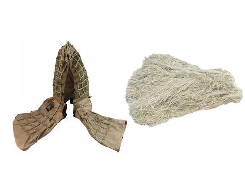 CS Wargame Ghillie Suit Sniper Camuflagem Malha Leve Respirável