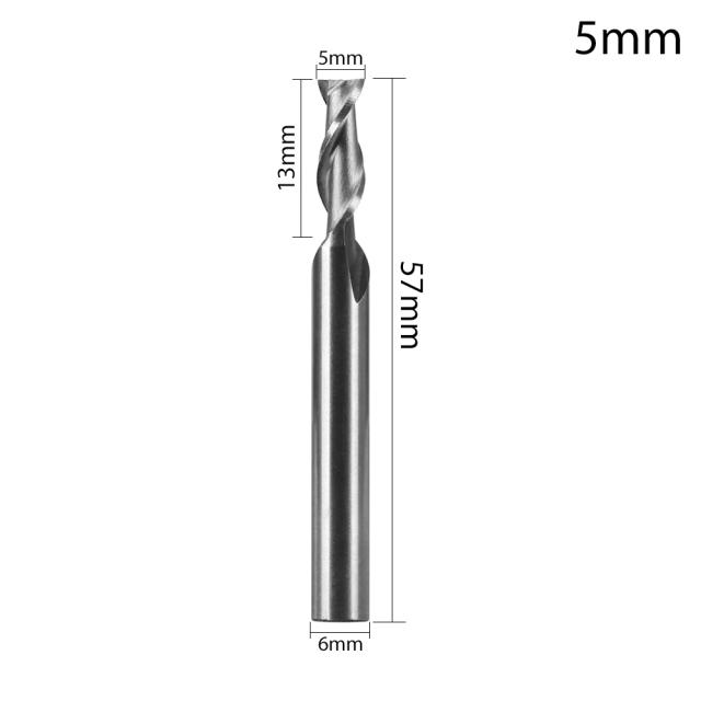 Fresa de Carboneto 2 Flautas Reta HRC65 4mm-12mm para Aço Inoxidável