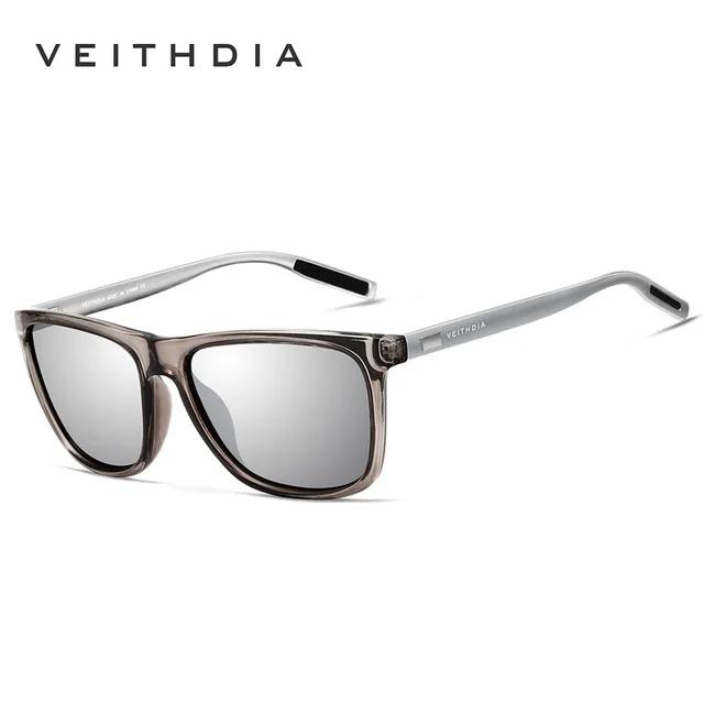 VEITHDIA Óculos de Sol Retrô Alumínio TR90 Lentes Polarizadas 6108