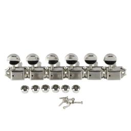 Fleor conjunto de cabeças de máquina de guitarra elétrica vintage, 6 em linha, níquel prata, afinadores, chaves de afinação, acessórios de guitarra 6r - Image 2