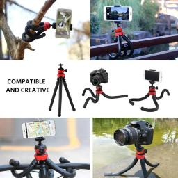 Tripé de mesa portátil flexível polvo travelmobile telefone tripé suporte monopé selfie vara para iphone dslr câmera gopro - Image 6