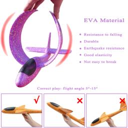 Crianças diy mão jogando avião brinquedo planador lutador voando brinquedo espuma avião modelo jogo ao ar livre saco de festa enchimentos para crianças - Image 2
