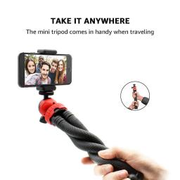 Tripé de mesa portátil flexível polvo travelmobile telefone tripé suporte monopé selfie vara para iphone dslr câmera gopro - Image 2