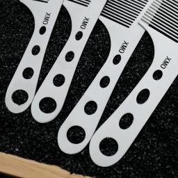 Brainbow 1 peça pente de aço titânio profissional salão de cabeleireiro antiestático pente de barbeiros escova de cabelo ultrafina para homens - Image 5