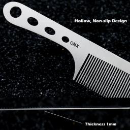 Brainbow 1 peça pente de aço titânio profissional salão de cabeleireiro antiestático pente de barbeiros escova de cabelo ultrafina para homens - Image 3