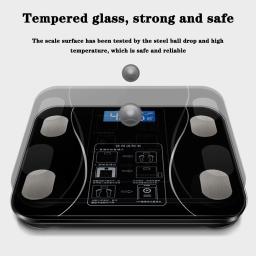 Balança de gordura corporal inteligente, sem fio, digital, para banheiro, analisador de composição corporal com aplicativo de smartphone, compatível com bluetooth - Image 4