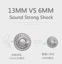 Gancho de orelha 13mm esporte fone baixo correndo fones microfone ginásio alta fidelidade para iphone/samsung ios android telefones inteligentes - Image 2