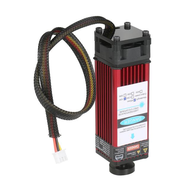 Gravação Laser Módulo Cabeça para CNC Laser Gravador, Distância Focal Fixa, Alta Precisão, 10W, 20W, 30W, 40W, 80W, 450nm