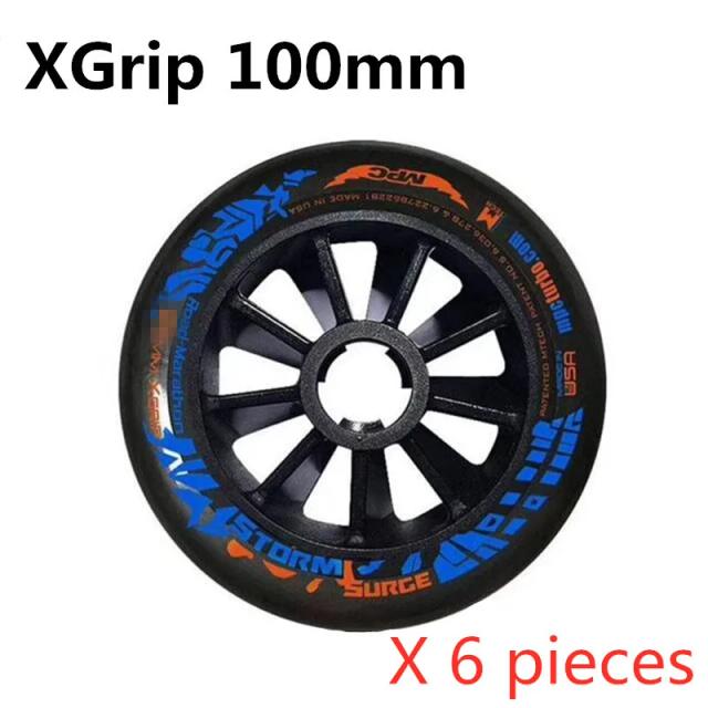 Tempestade Surge Xgrip Rodas de Patins de Velocidade Inline 110mm 100mm 90mm XFirm XAderência 85A