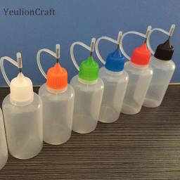 Chzimade 5 peças 30ml ferramentas de cerâmica de plástico recarregáveis garrafa de agulha espremível linha de ponto diy ferramentas de argila de polímero presentes - Image 1