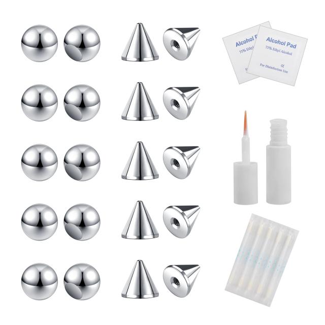 ZS Joias de Piercing Falsas Aço Inoxidável 4mm/5mm