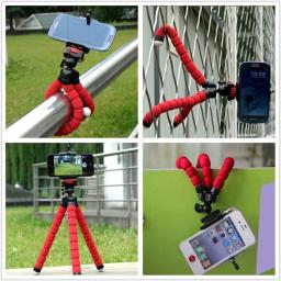 Portátil Flexível Mini Tripé Suporte com Obturador Remoto, Polvo Suporte De Esponja, Smartphone Clip, iPhone Live - Image 6