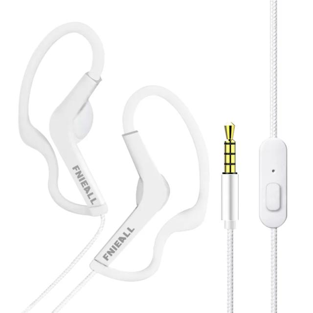 Gancho de orelha 13mm esporte fone baixo correndo fones microfone ginásio alta fidelidade para iphone/samsung ios android telefones inteligentes