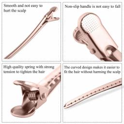 Aço inoxidável Hair Care Clips, Cabeleireiro Seccionamento Clips, Clips para Barber, Hair Cut Use, Styling Tools, 5 pcs, 10pcs - Image 5