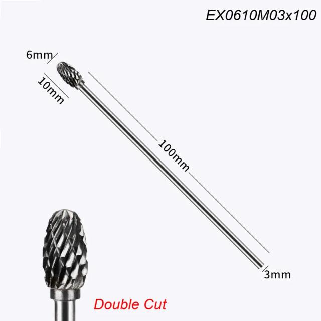 Rebarba de Carboneto de Tungstênio Extra Longa 100mm para Metal e Madeira