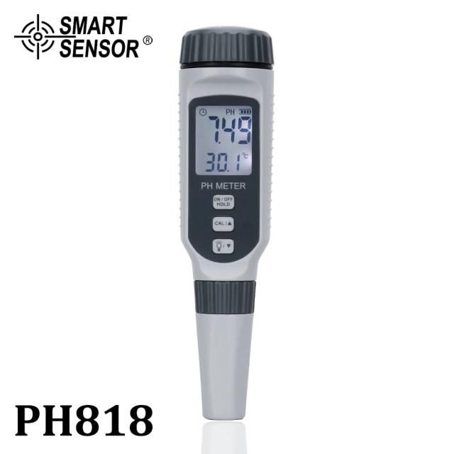 Medidor de PH Smart Sensor PH818 Caneta Testador de Qualidade da Água