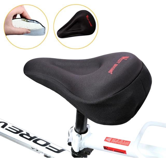 West biking bicicleta de estrada sela capa conforto silicone gel almofada do assento anti-derrapante à prova de choque mountain ciclismo assento da bicicleta capa