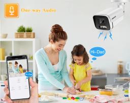 Novo 4k 8mp ip camera de segurança de áudio externa poe h.265 onvif metal bala casa 4mp array câmera de vigilância infravermelha - Image 2