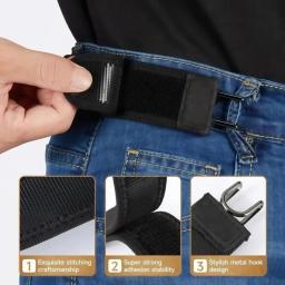 Cinto Elástico Ajustável de Metal com Fecho Invisível para Homens e Mulheres, Cinto Sem Fivela para Trabalho ao Ar Livre - Image 6