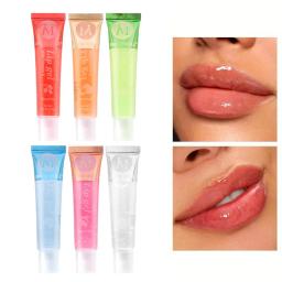 6 pçs sabor frutado aquoso brilhante conjunto de brilho labial claro gel hidratante brilho labial feminino lábios maquiagem atacado - Image 5