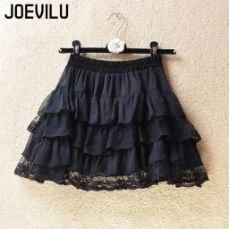 Saia tutu de renda gótica elástica sexy renda mini saias de tule festa clube dançarina usar calças pretas high street y2k roupas femininas - Image 1