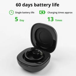 2024 COLMI R09 Anel inteligente para homens e mulheres, monitoramento de frequência cardíaca e oxigênio no sangue, 5ATM e IP68 à prova d'água para Android iOS - Image 4
